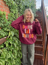 Load image into Gallery viewer, Doing Fall Things Crewneck | MAROON
