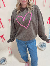 Load image into Gallery viewer, Heart Cheetah Crewneck