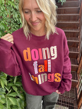 Load image into Gallery viewer, Doing Fall Things Crewneck | MAROON