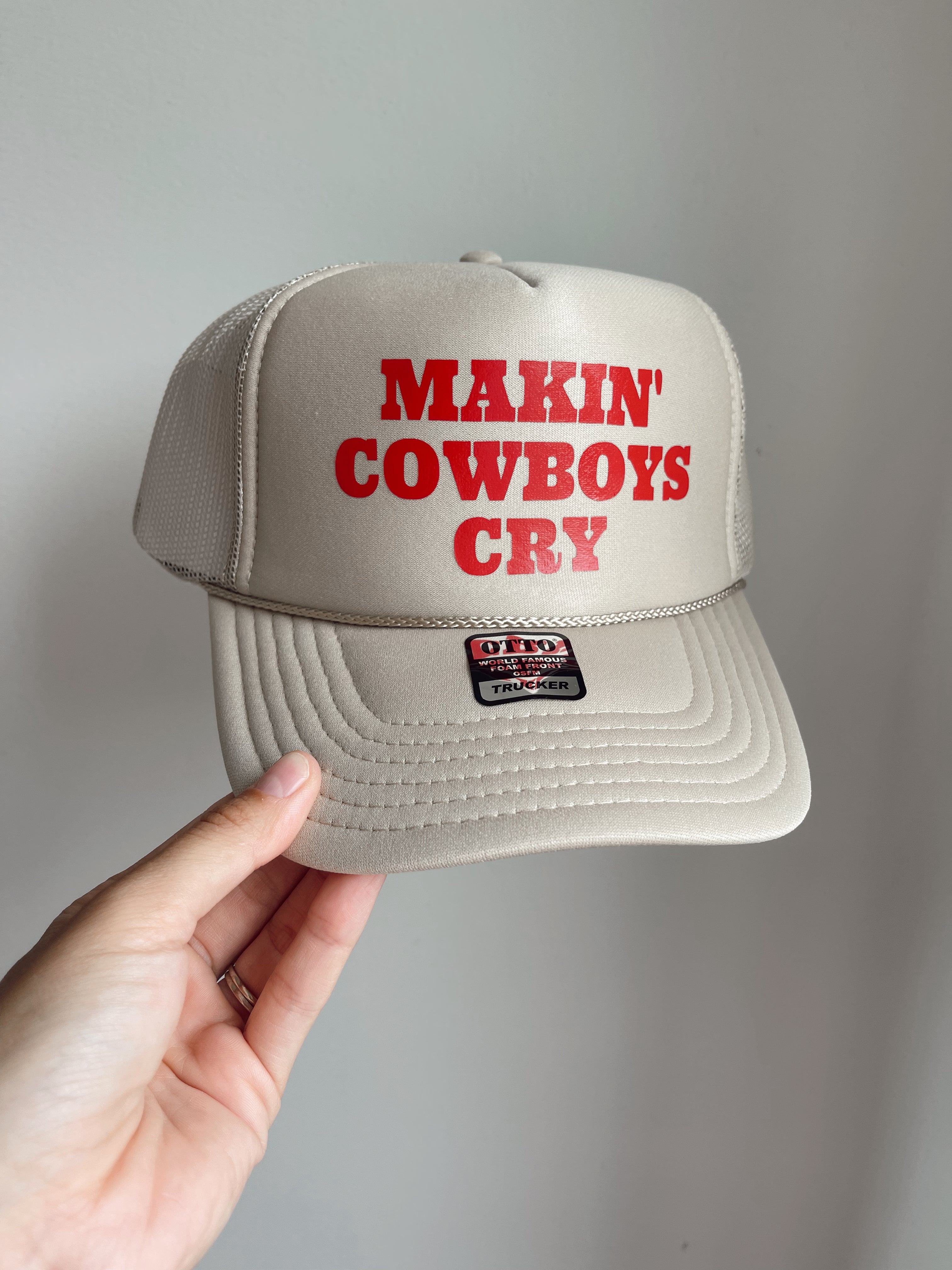 Make Cowboys Cry Trucker Hat – BashDesignsCo