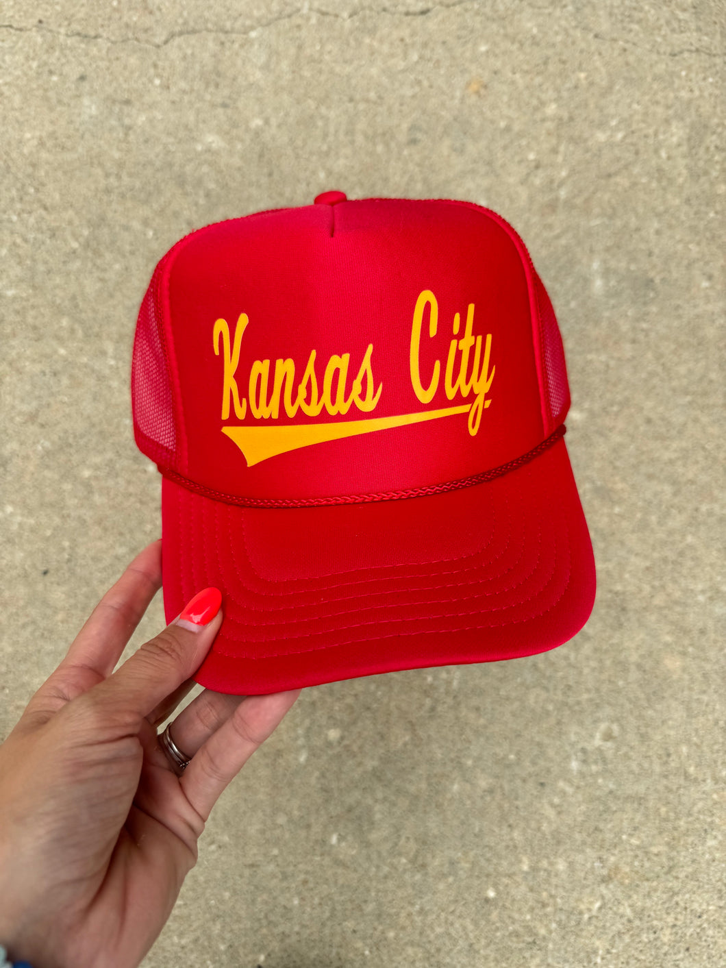 Kansas City Script Trucker Hat