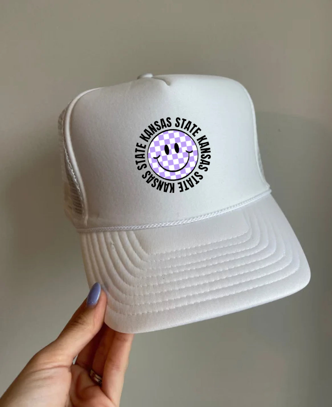 Kansas State Checkered Smile Trucker