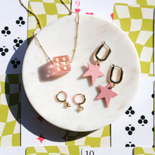 Load image into Gallery viewer, Pink Dice Charm Necklace
