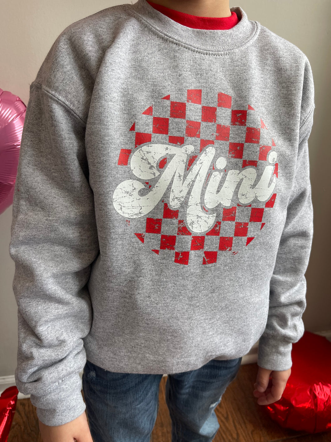 Youth Mini Checkered Sweatshirt