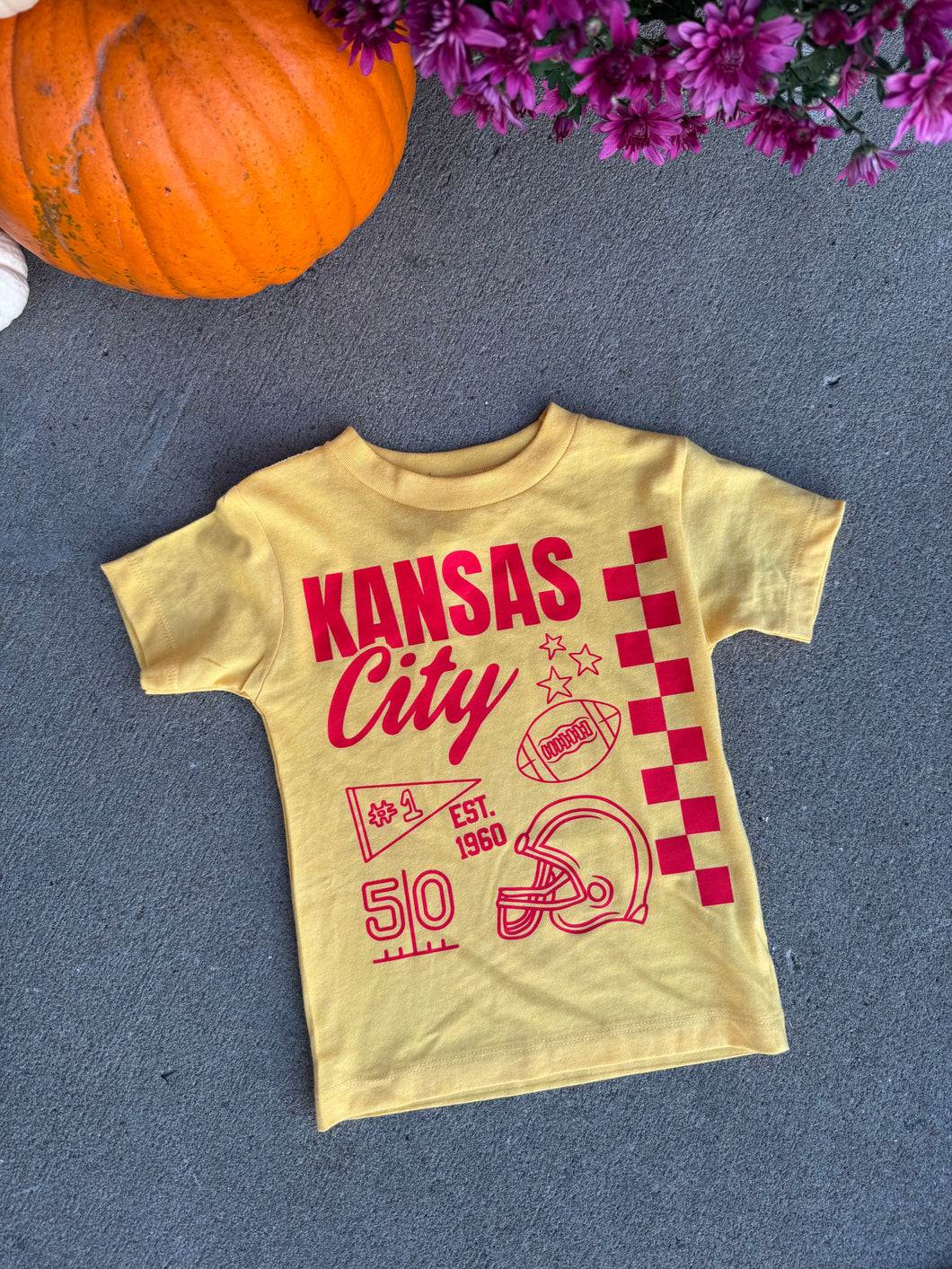 Checkered KC Doodle - Yellow