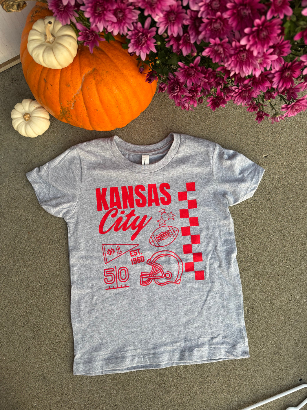 Checkered KC Doodle - Gray