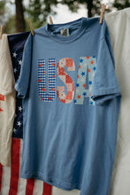 Load image into Gallery viewer, USA Patchwork Tee
