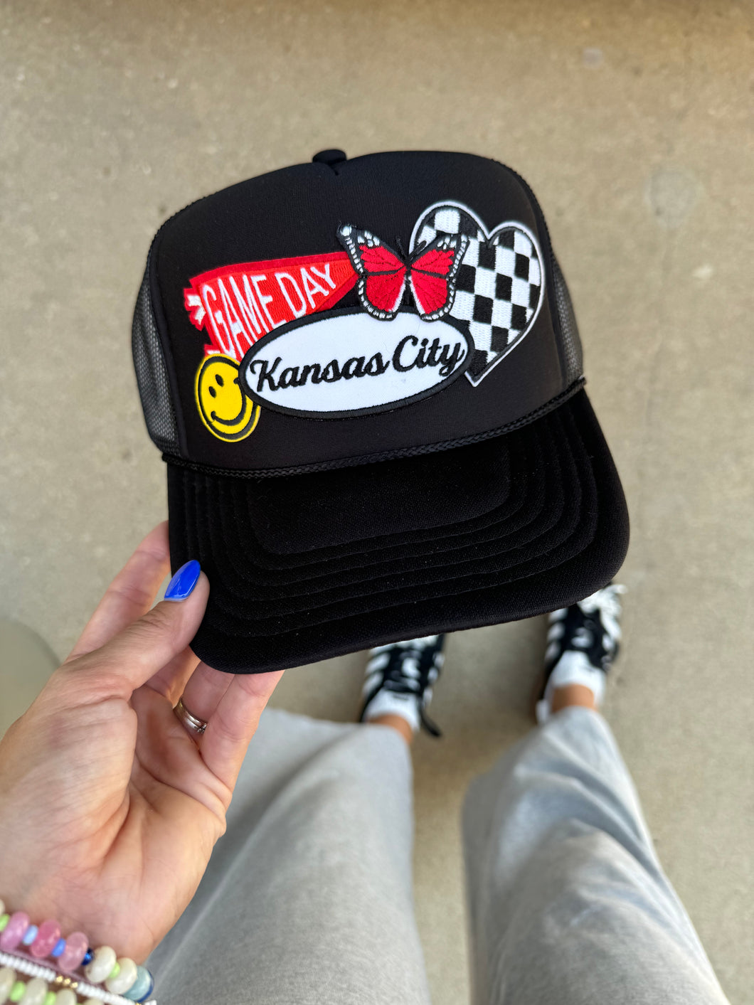 Kansas City Script x Checkered Patch Hat