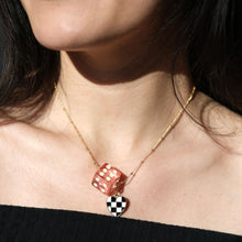 Load image into Gallery viewer, Pink Dice Charm Necklace
