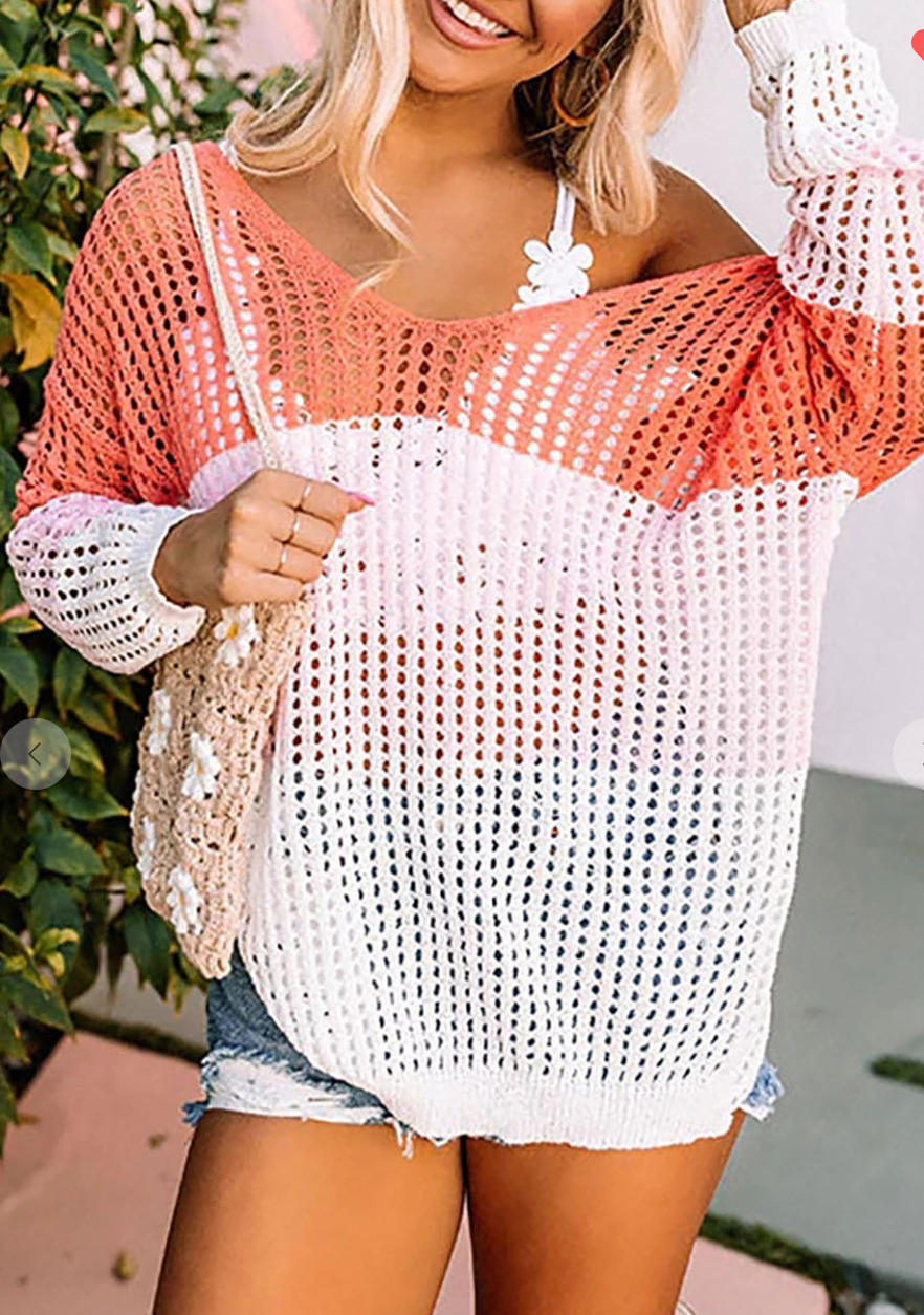 Eyelet Twisted Back Crochet Top