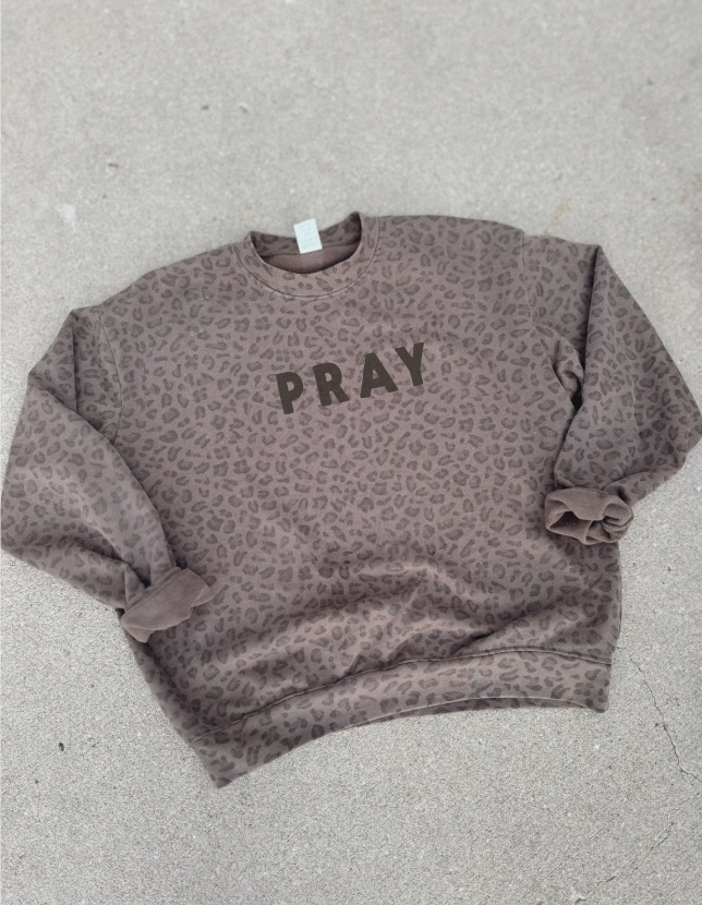 Pray x Cheetah Crewneck