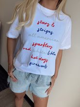 Load image into Gallery viewer, All American Script Boxy Fit Tee
