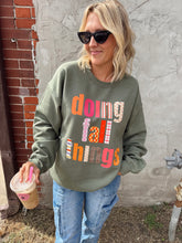 Load image into Gallery viewer, Doing Fall Things Crewneck | HUNTER
