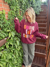 Load image into Gallery viewer, Doing Fall Things Crewneck | MAROON
