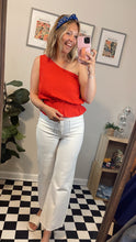 Load image into Gallery viewer, Wide Leg White Jeans
