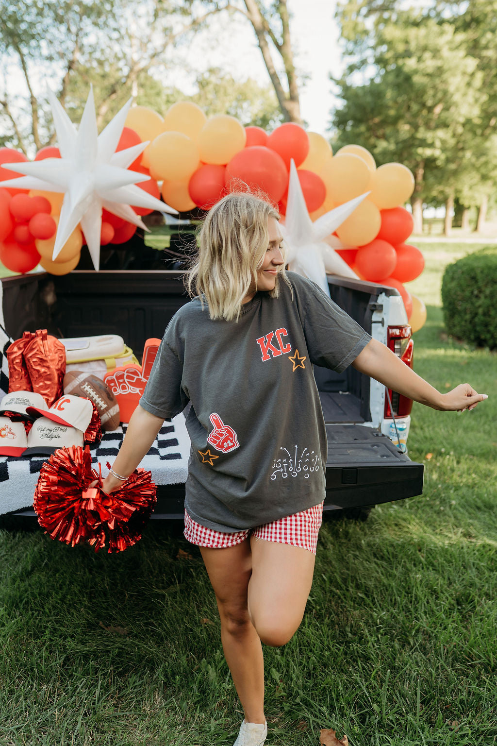 KC Patchwork Football Tee