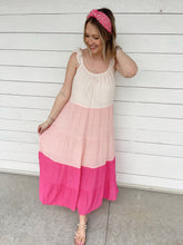 Load image into Gallery viewer, Lets Dance Color Block Sundress - Pink
