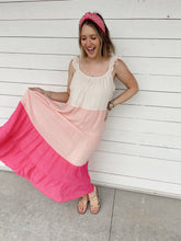 Load image into Gallery viewer, Lets Dance Color Block Sundress - Pink
